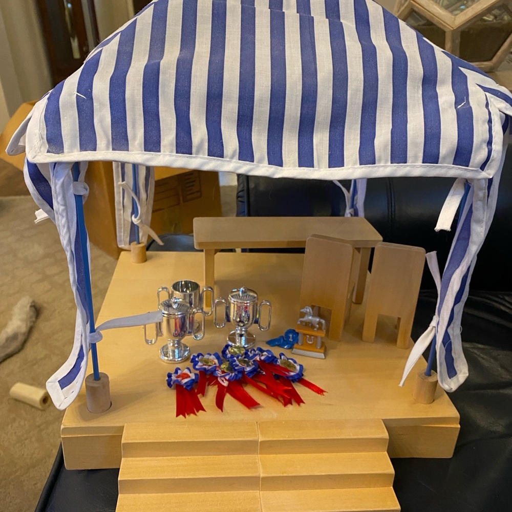 Winners stage for horses
